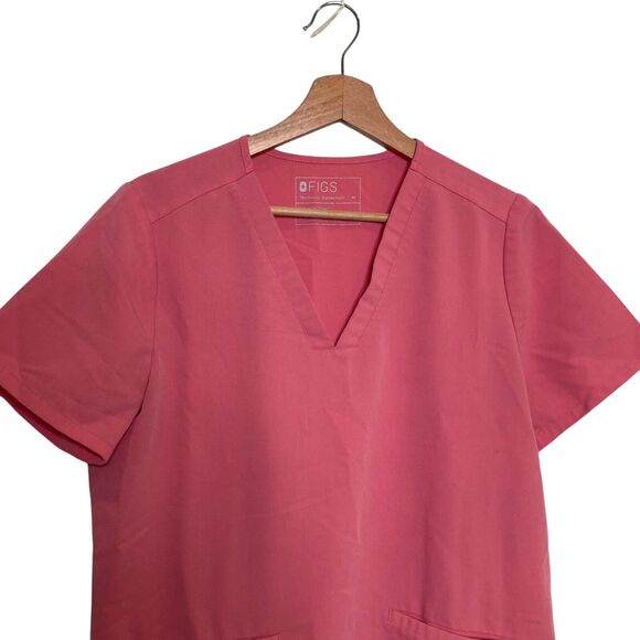 Figs Womens M Casma Three Pocket Scrub Top Peachy Pink Limited FW1100 Medical - Picture 3 of 13